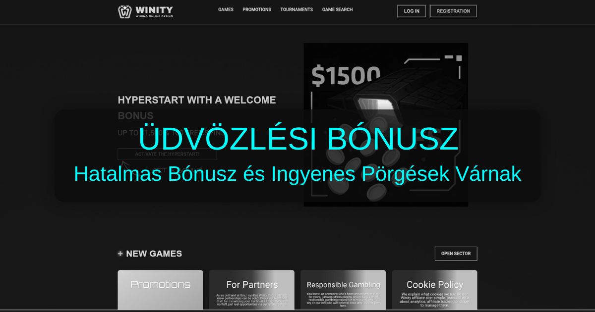 Winity Casino welcome bonus