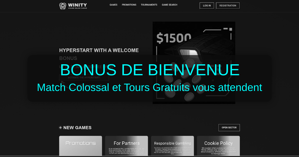 Winity Casino welcome bonus