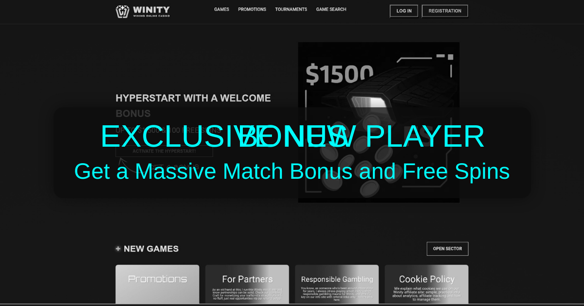 Winity Casino welcome bonus